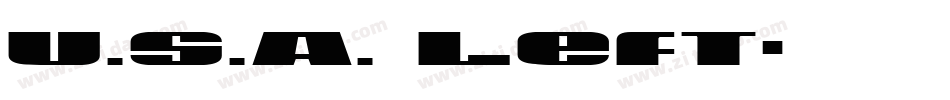 U.S.A. Left字体转换